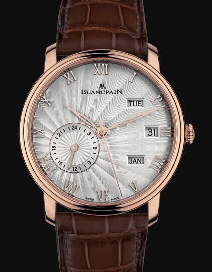 Review Blancpain Villeret Watch Price Review Quantième Annuel GMT Replica Watch 6670 3642 55B - Click Image to Close